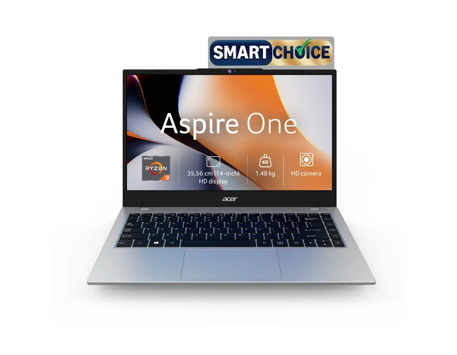 Acer Aspire One, AMD Ryzen 3 7320U processor, Windows 11 Home, 8 GB RAM, 256 GB SSD, 14.0" inches (35.56 cm), Silver, A114-43, 1.48 kg Thin and Light Laptop.