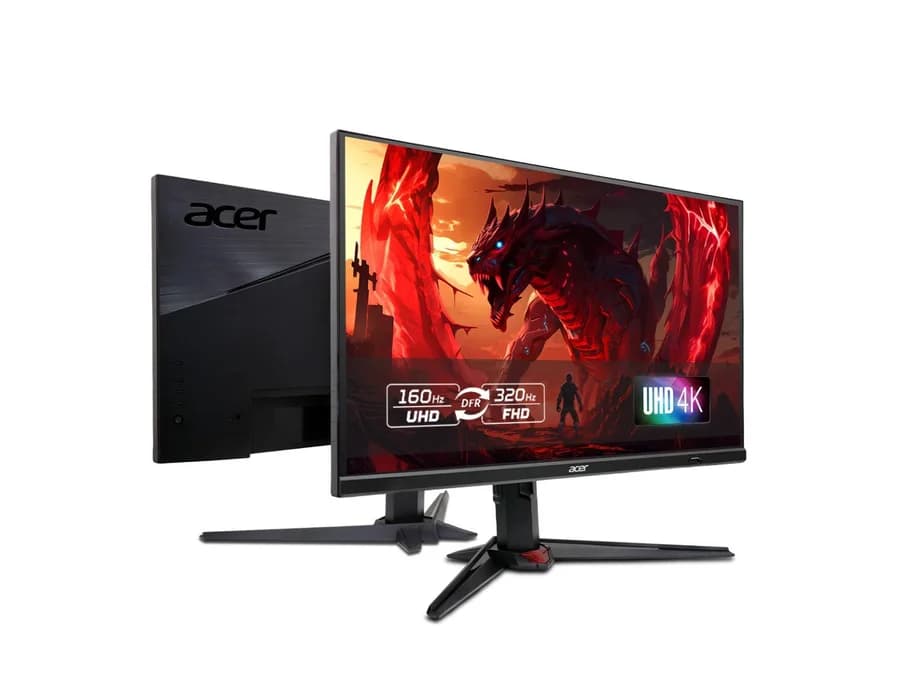 Acer Nitro XV272K V5 27 Inch UHD (3840x2160) IPS Agile Splendor Gaming Monitor | 160Hz Refresh, Delta E<1, FHD 320Hz Through DFR, G-Sync & FreeSync Compatible, Smart Dial, Eyesafe Certified – Black