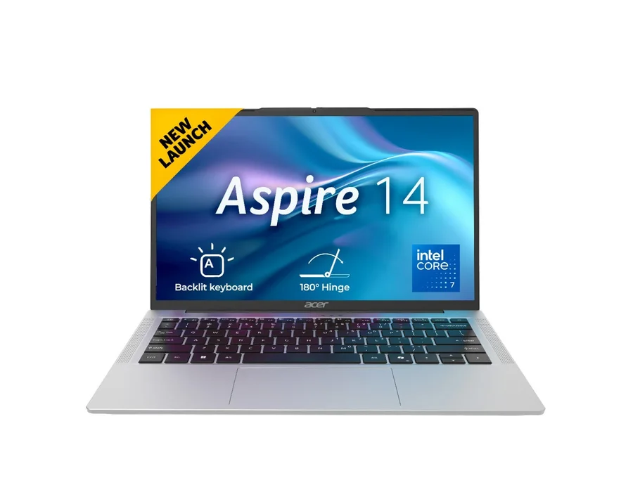 Acer Aspire 14, Intel Core 7 processor 240H, Windows 11 Home + MS Office, 16 GB RAM, 512 GB SSD, 14" (35.56 cm) display, Silver, AS14H-53, 1.44 kg Thin and Light Laptop