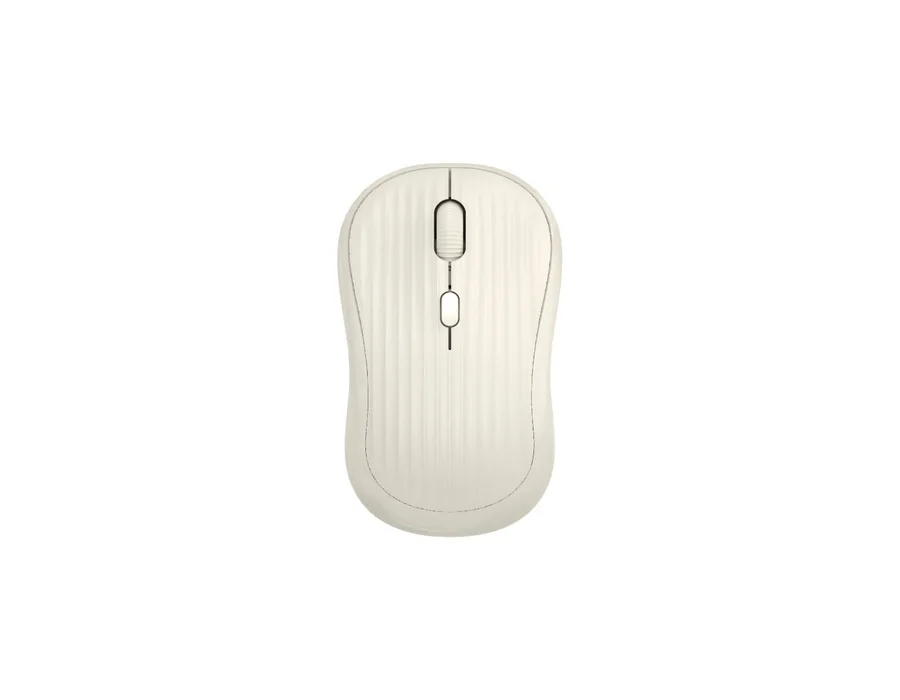 Acer Flow Silent Wireless Mouse | Bluetooth & 2.4GHz Dual Mode | 3-Level 1600 DPI | 500mAh Rechargeable Battery | Up to 1 Month Usage | Type-C Charging | 10m Range | Ambidextrous Design | Ivory