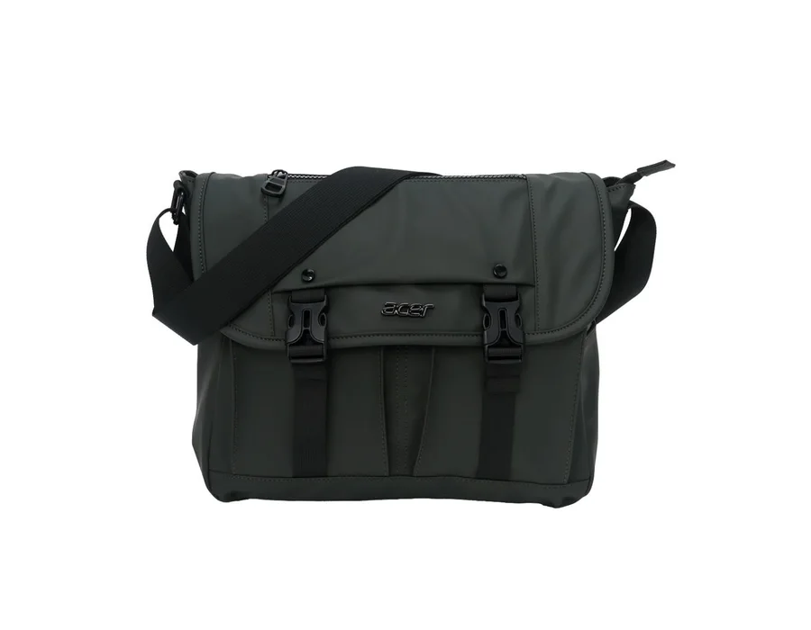 Acer Stylo Premium 14" Green Color Sling Bag | Water Resistent Polyester | Stylish Zipper Pockets and Compartments | Two Small Pockets