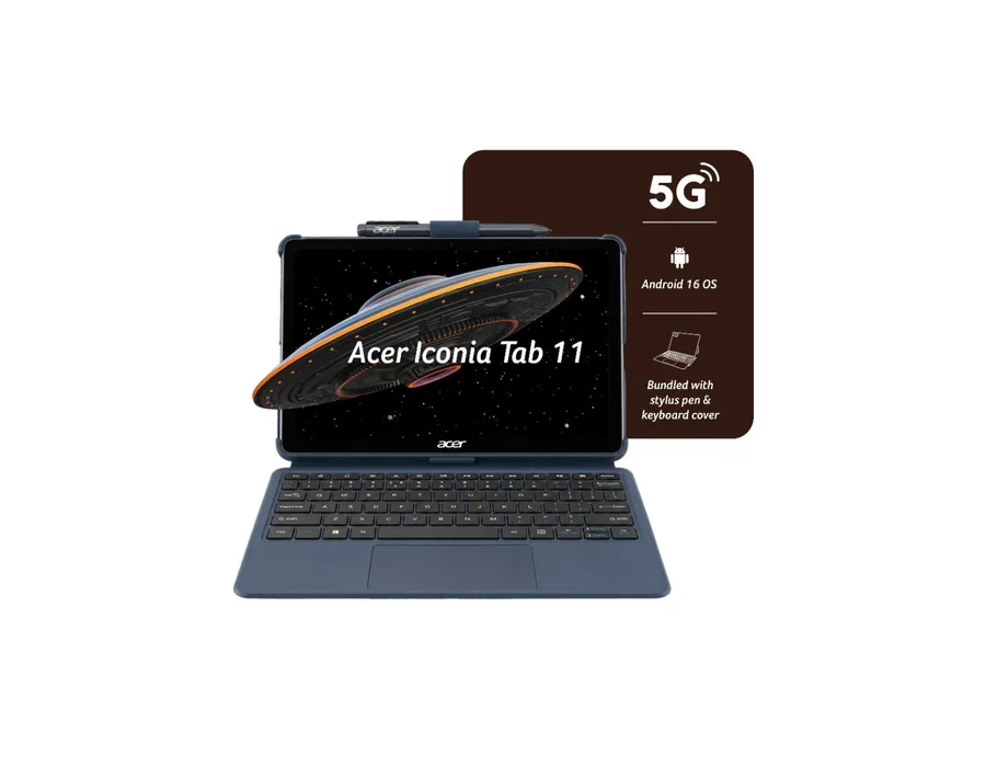 Acer ICONIA Tab, 27.81 cm (10.95”) 90 Hz IPS Display 450 nits, 8GB RAM + 128GB storage, 13MP Rear + 8MP Front Camera, Fingerprint Reader, Wi-Fi + 5G LTE(Calling), An – ZT.T01SI.03N