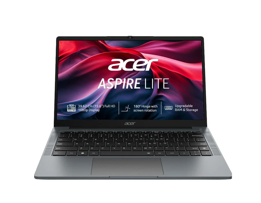 Acer Aspire Lite, AMD Ryzen 7 5825U series processor, Windows 11+ MS Office, 15.6” (39.62 cm) Full HD Display, 16 GB RAM, 512 GB SSB, Gray, AL15-42, 1.65 kg Thin and Light laptop Backlit Keyboard