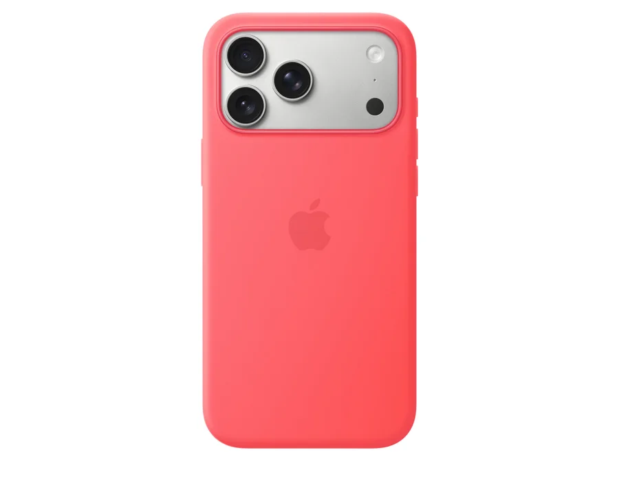 Apple iPhone 17 Pro Max Silicone Case with MagSafe – Bright Guava