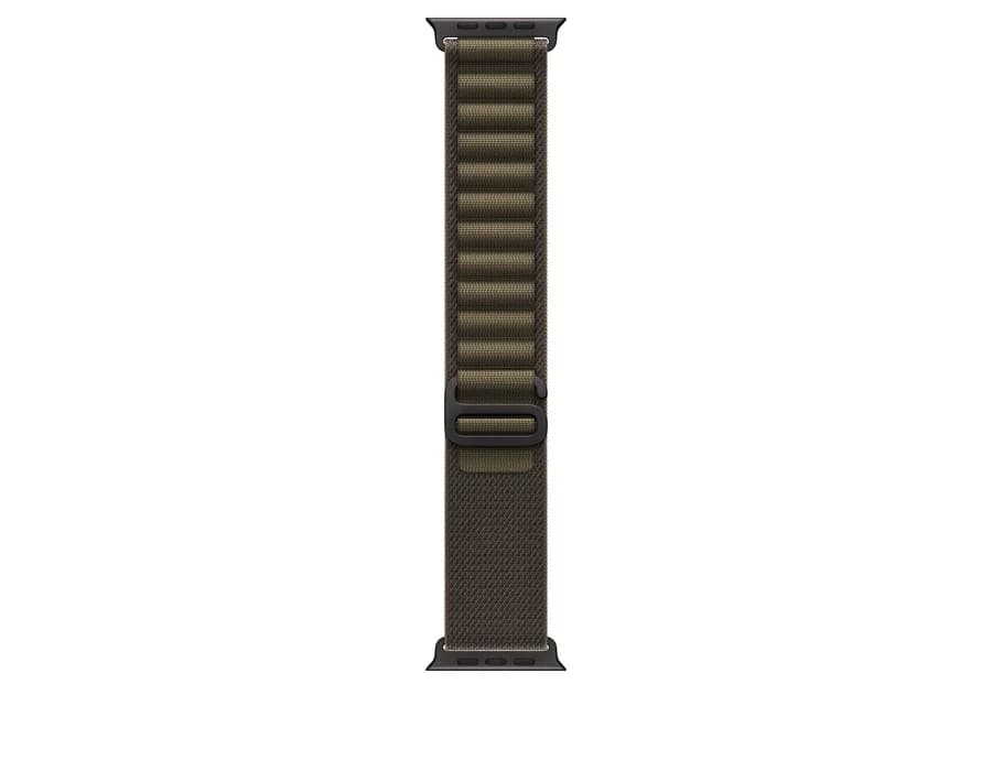 Apple 49mm Dark Olive Alpine Loop - Medium - Black Titanium Finish