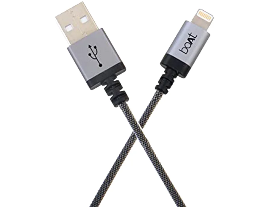 boAt Charger Lightning Cable 500 Apple Certified 2 Meter — Silver