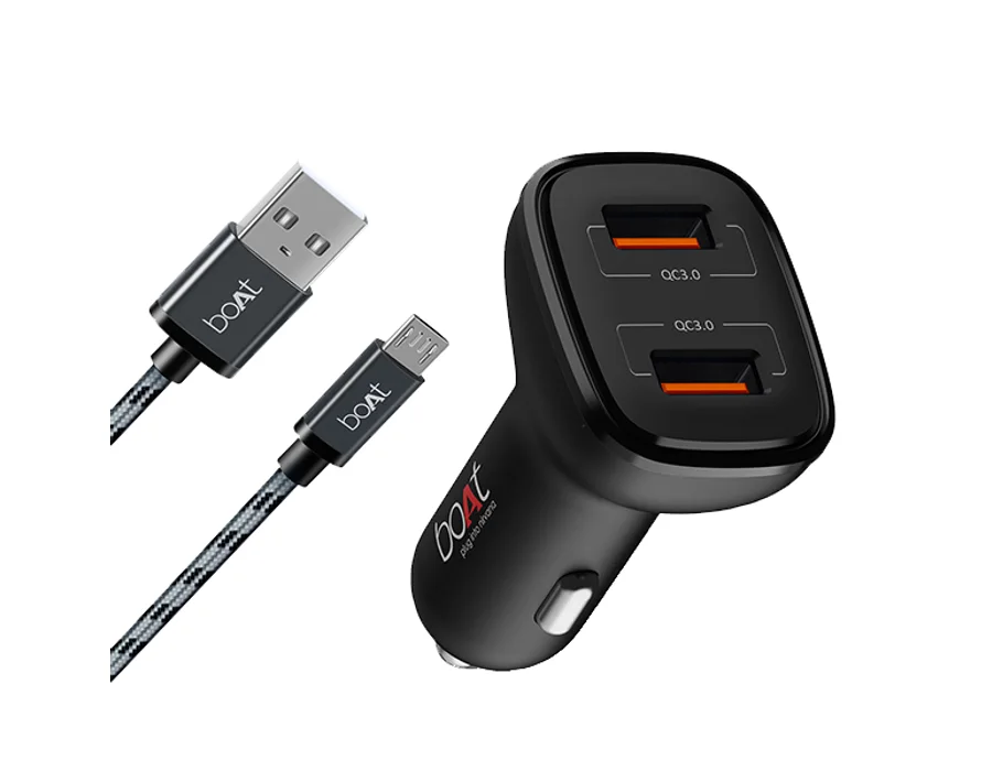 boAt Dual QC Port Rapid Car Charger 18W