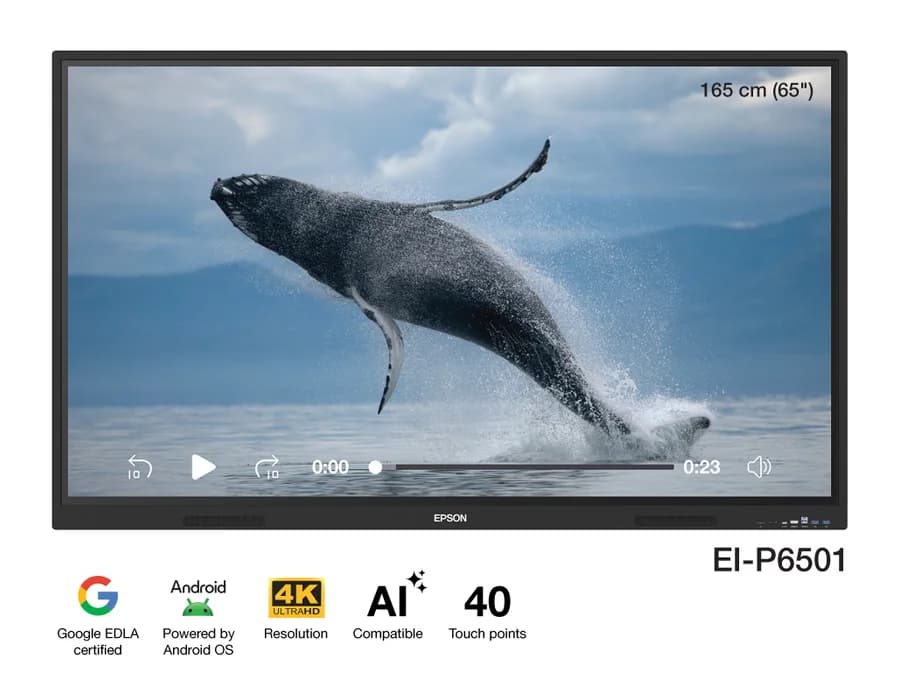 Epson EI-P6501 PowerBoardPRO 165cm (65”) 4K Interactive Flat Panel Display