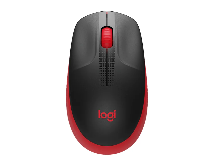 Logitech M190 Full-Size Wireless Mouse - Red