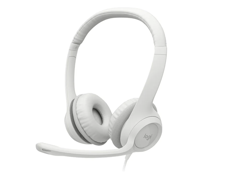 Logitech H390 USB Computer Headset - Off-white