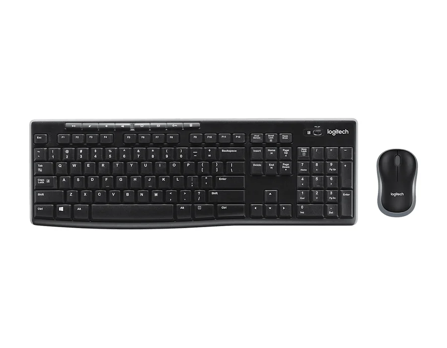 Logitech MK270r Wireless Keyboard and Mouse Combo - Black - English US (QWERTY)