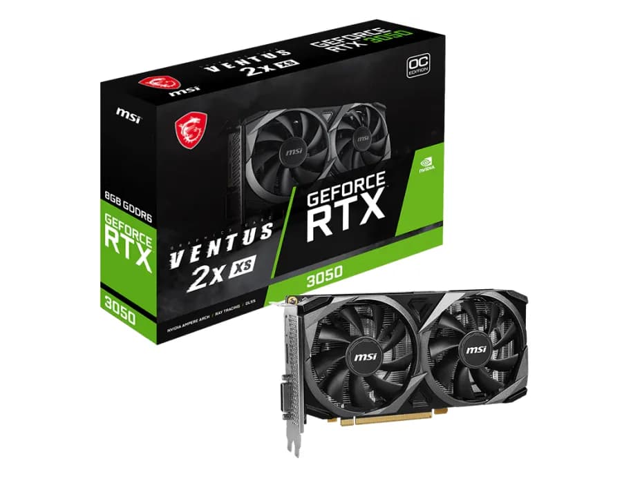 MSI GEFORCE RTX3050 VENTUS 2X XS 8G OC 8GB GRAPHICS CARD