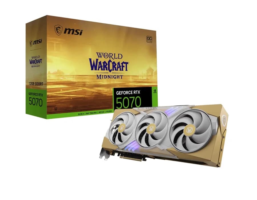 MSI GeForce RTX™ 5070 12G World of Warcraft® MIDNIGHT LIGHT EDITION OC