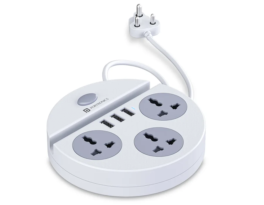 Portronics Power plate 5 — White