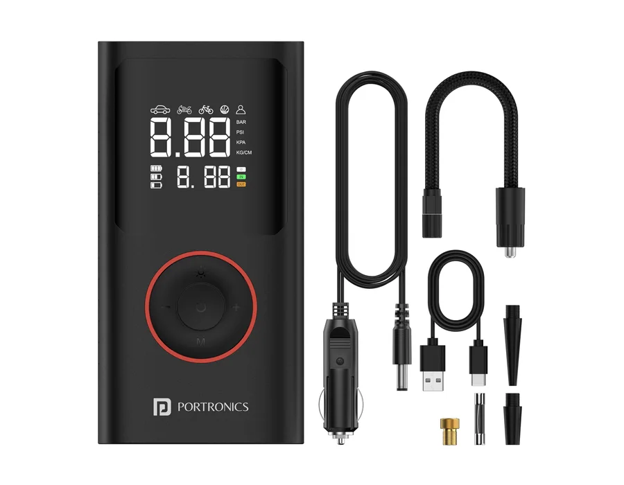 PORTRONICS VAYU PORTABLE TYRE INFLATOR-POR1480