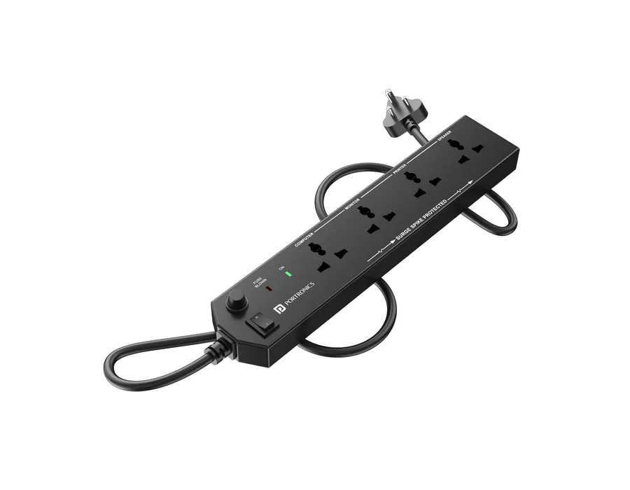 Portronics Power Plate 10 — Black