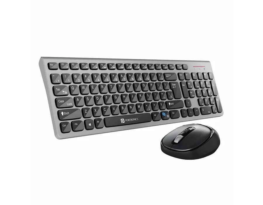 Portronics Key7 Combo — Grey+Black