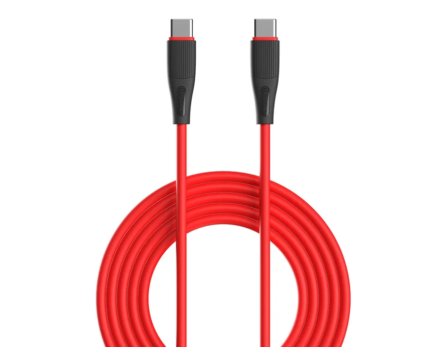 Portronics Silklink 60w Type C to Type C Cable — Red