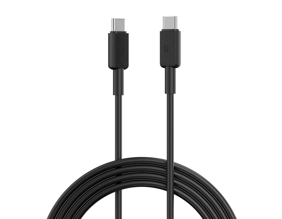 Portronics Konnect Link C Square 100W Type C to Type C Cable — Black