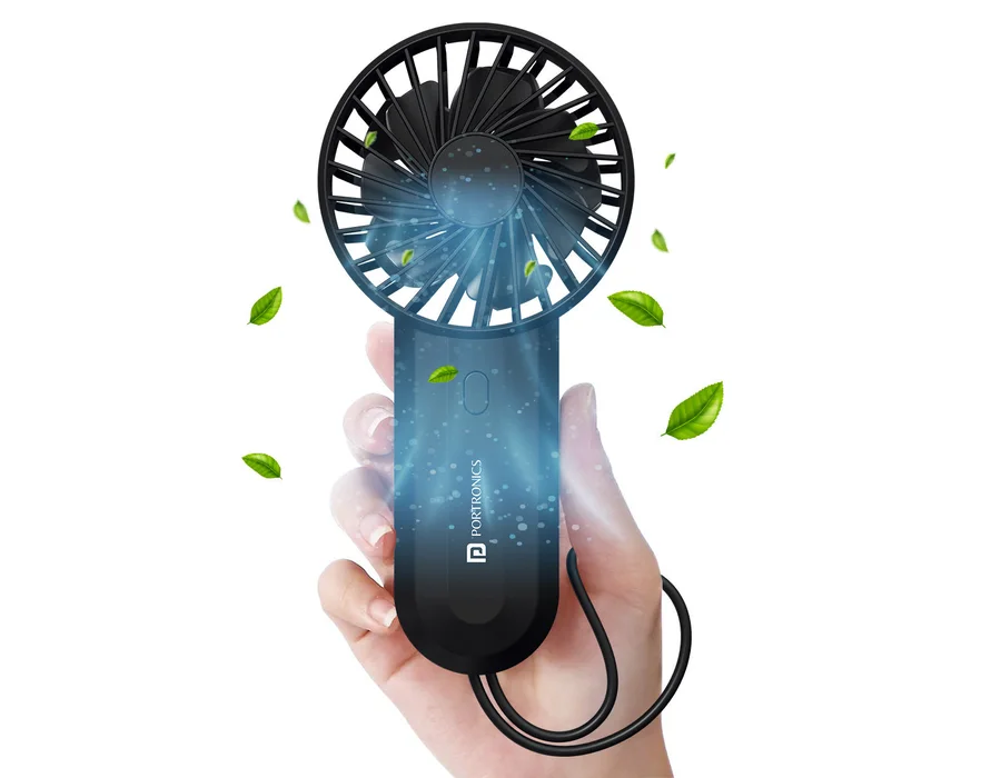 Portronics Dual Breeze — Black
