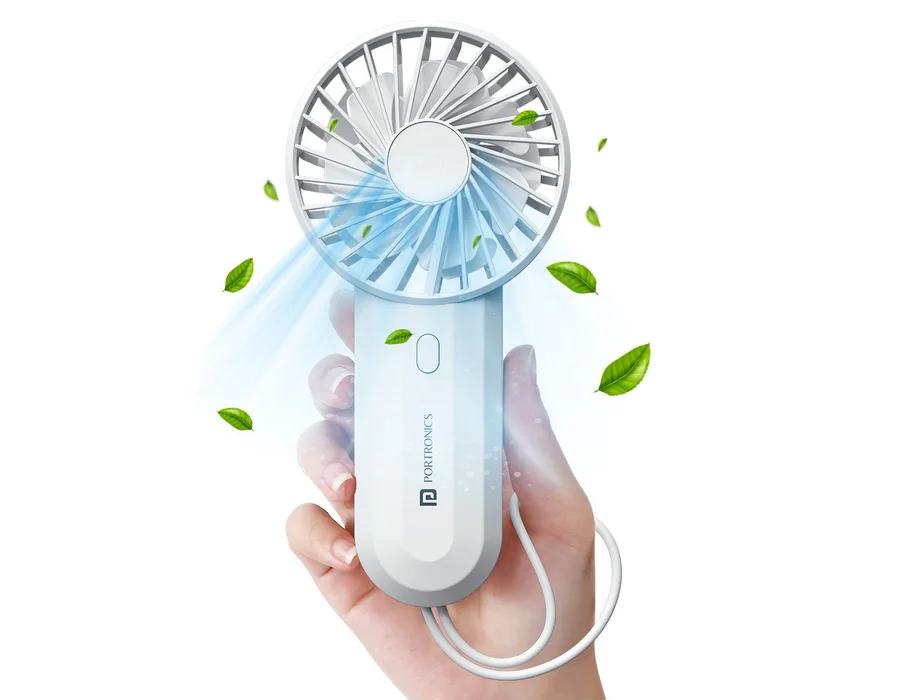 Portronics Dual Breeze — White