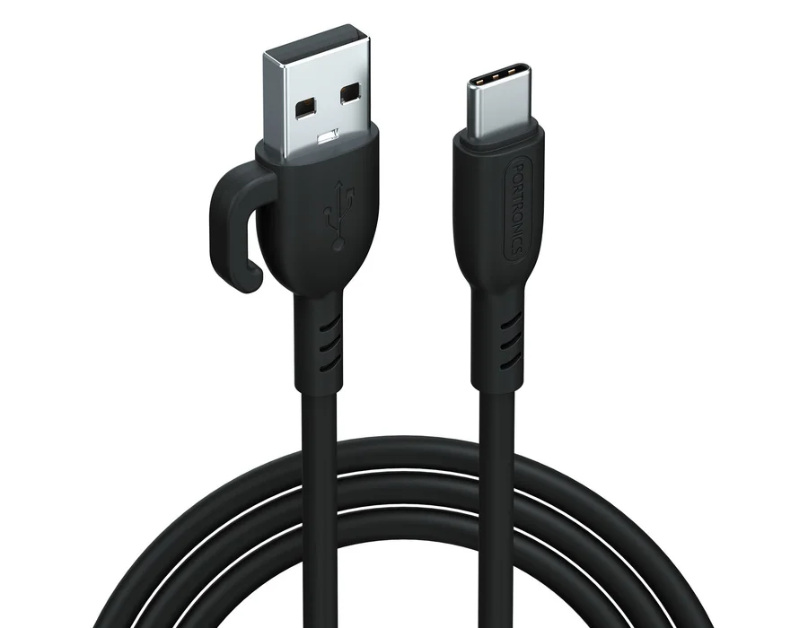 Portronics Konnect Core 3 - USB TO Type C — Black