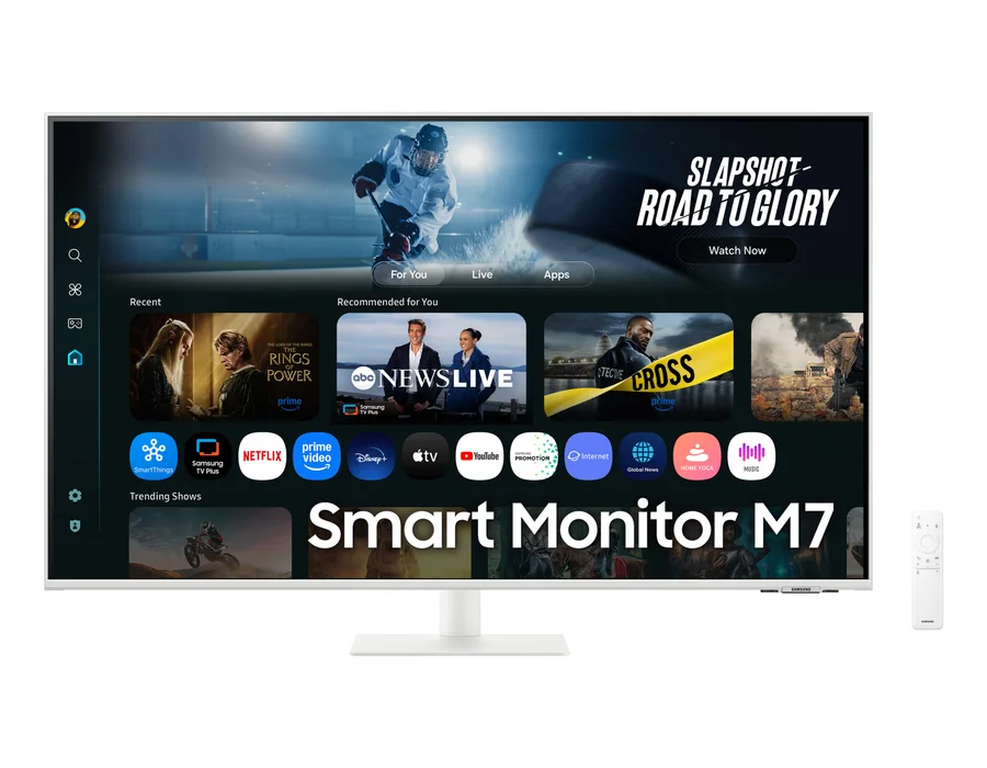 Samsung 1.08 m (43) M7 UHD 4K Smart Monitor (2025) featuring Smart TV experience with AI – White – LS43FM701UWXXL
