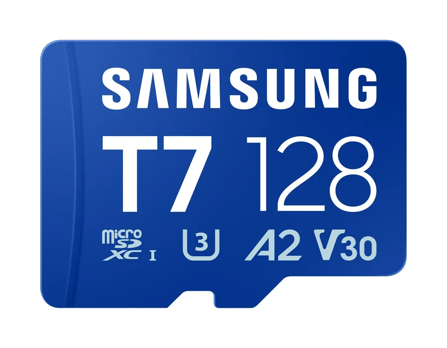 Samsung T7 microSD Card microSDXC™ UHS-I Card (128 GB) – Blue – MB-MB128T0