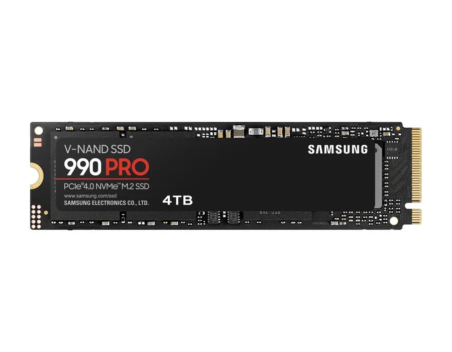 Samsung 990 PRO PCIe 4.0 NVMe M.2 SSD (4 TB) – Black – MZ-V9P4T0BW