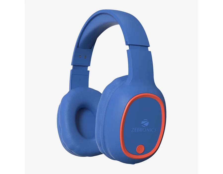 Zebronics Thunder Wireless Headphone — Red with Blue