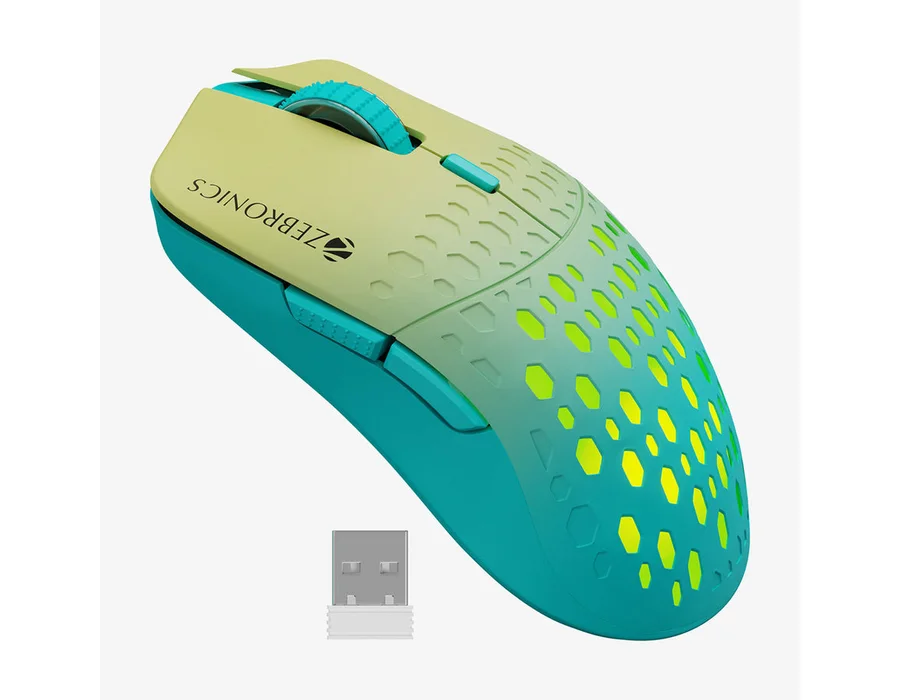 Zebronics Marine Wireless Gaming Mouse — Green