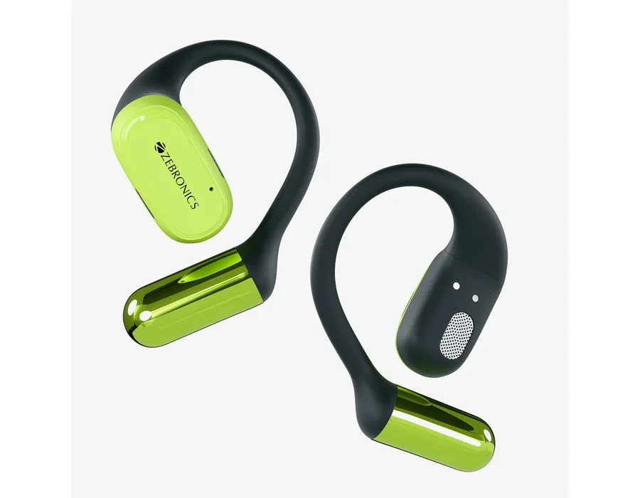 Zebronics PODS O (Open-Ear) OWS Earbuds — Green