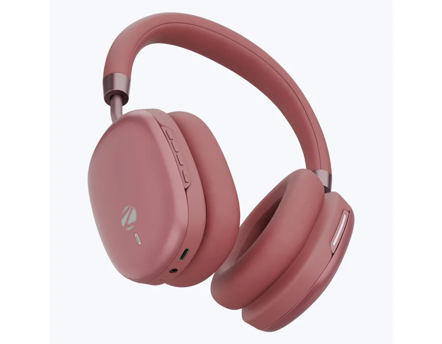 Zebronics Silencio 200T 48dB Hybrid ANC Headphones — Maroon