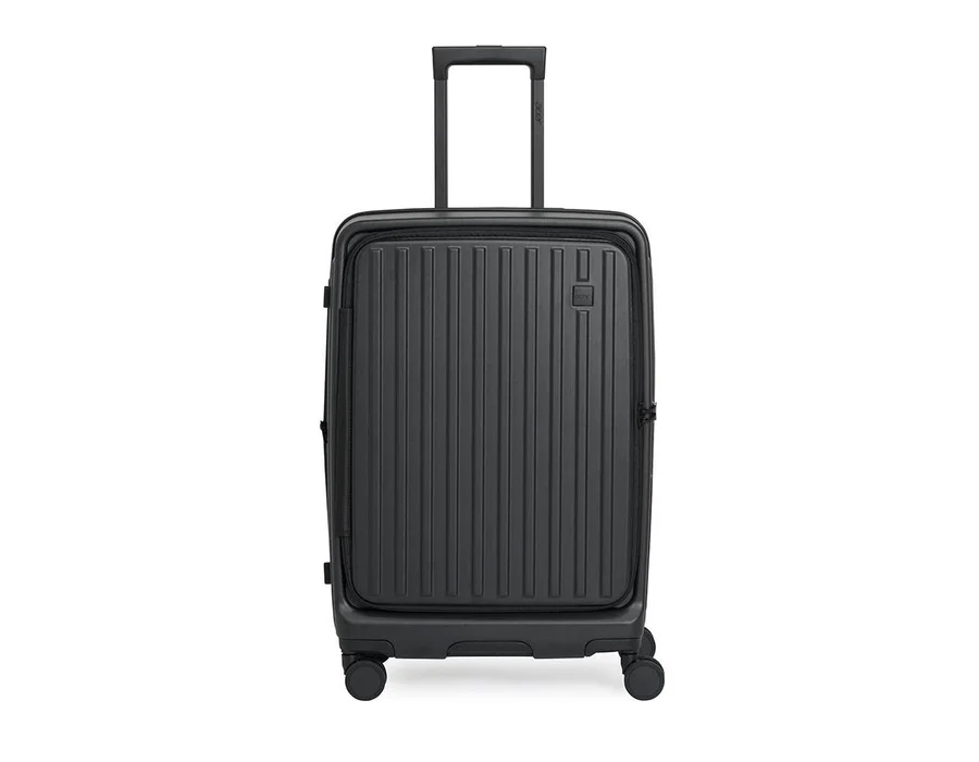 Acer Barcelona, 25 inch (63.5 cm), Check-in Trolley Bag, 8 Wheels, 360 degree spin, capacity with expansion upto 75 liters, TSA lock, Top Open, Midnight Black.