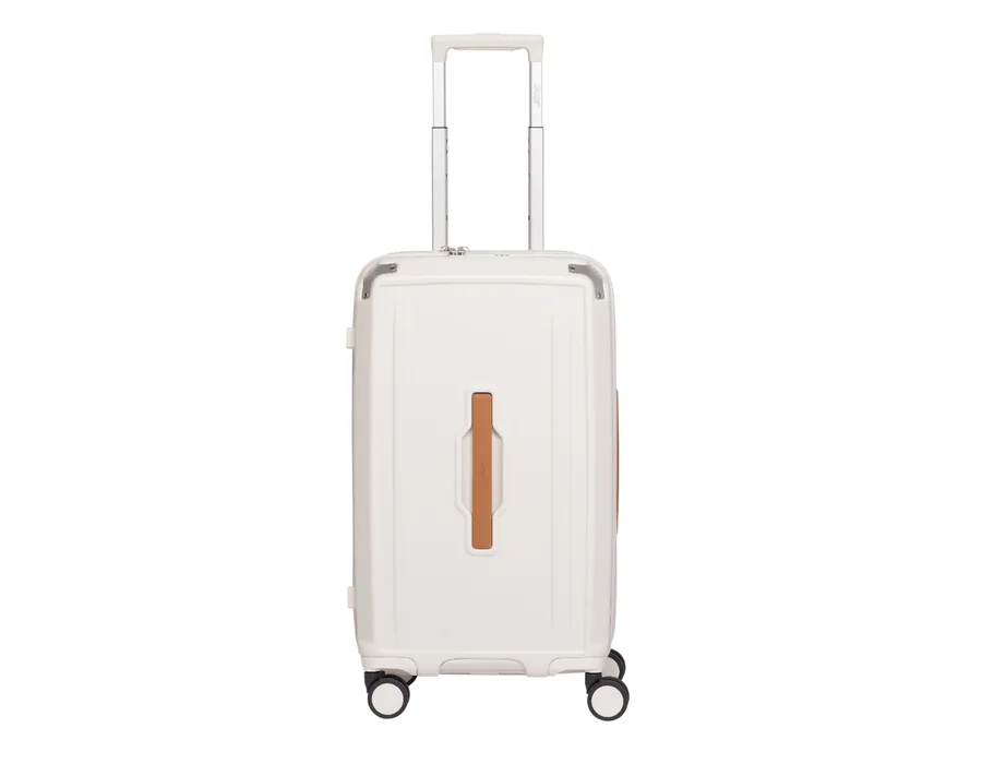 Acer Melbourne Plus, 24 Inch (60.96cm) Check-In Trolley Bag, Expandable Mid-Open, Three Layer Sturdy Shell Suitcase, with TSA Lock, 360° Spinner 8 Wheels & Telescopic Handle | Eco-Friendly rPET White