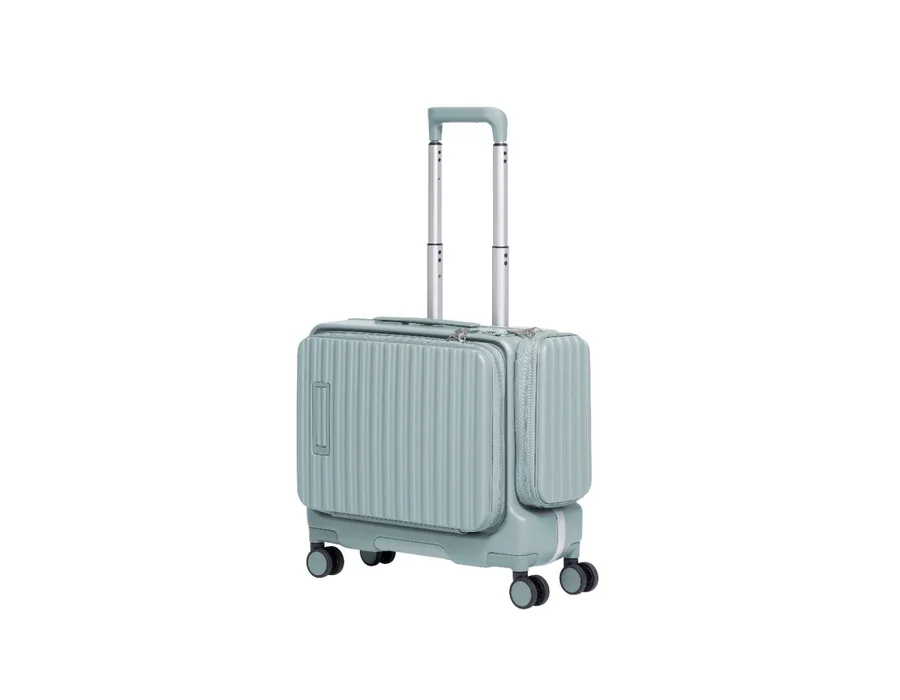 Acer Barcelona Overnighter, 19 inch/ 48.26 cm, Carry on Trolley Bag, 8 Wheels, 360 degree spin, capacity with expansion upto 40 liters, TSA lock, Top Open, Aqua Blue.