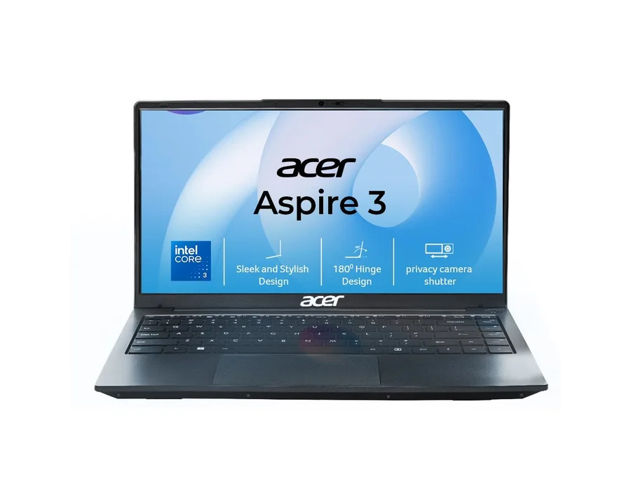 Acer Aspire 3, Intel Core 3 100U processor, Windows 11 Home, Memory 8 GB RAM, 256 GB SSD, 14.0" inches (35.56 cm) display, Steel Gray, A324-53, 1.45 kg Thin and light Laptop.