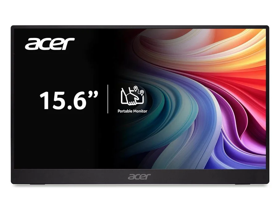 Acer Smartchoice PM161Q B1 15.6 Inch Full HD Portable Monitor | IPS Panel | 2 x USB Type-C & HDMI | 4 ms | Adaptive-Sync | Ultra-Slim 700 g | Built-in Speakers | Ideal for Laptop, Phone & Travel Use