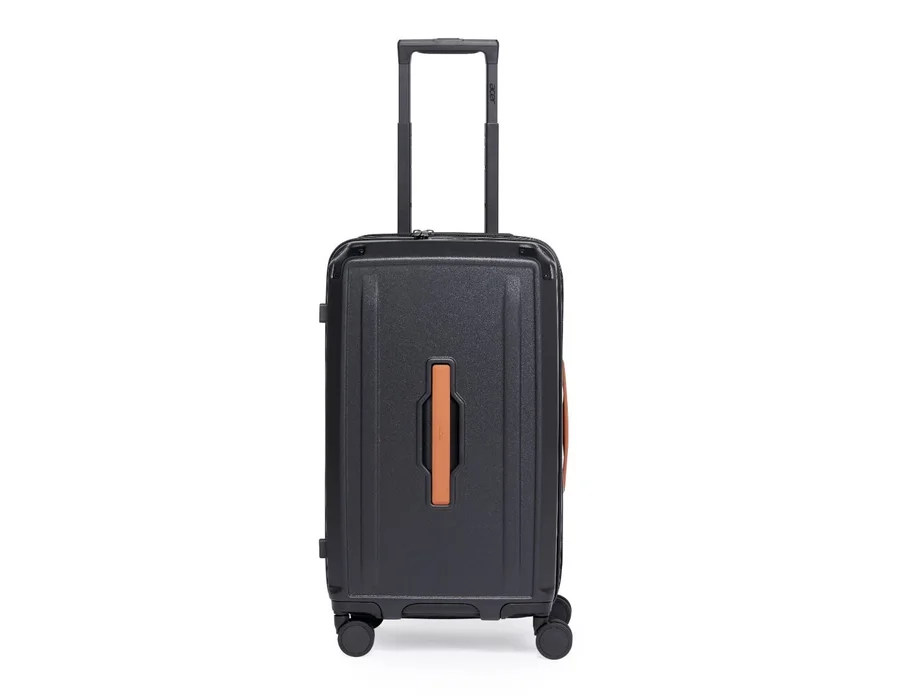 Acer Melbourne Plus, 24 Inch (60.96cm) Check-In Luggage, Expandable Mid-Open, Three Layer Sturdy Shell Suitcase, with TSA Lock, 360° Spinner 8 Wheels & Telescopic Handle | Eco-Friendly rPET Black