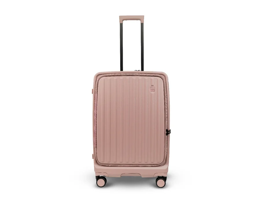 Acer Copenhagen, 25 inch/ 66 cm, Check-in Trolley Bag, 360 degree spin 8 Wheels, Two TSA lock, Top & Mid Open Expandable, rPET, Mermaid Pink