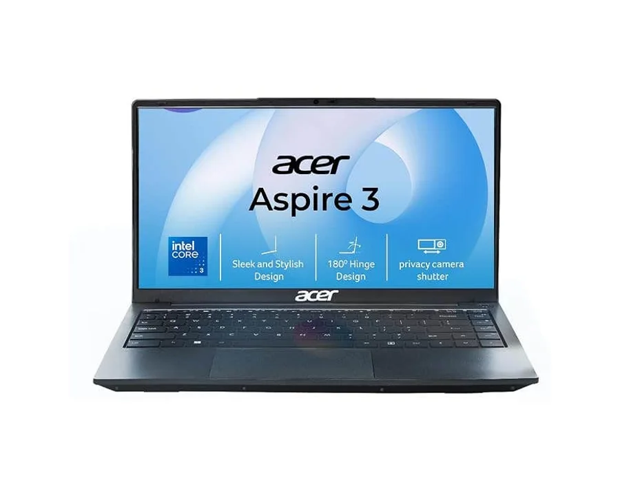Acer Aspire 3, Intel Core 3 100U processor, Windows 11 Home + MS Office, 8 GB RAM, 256 GB SSD, 14.0" (35.56 cm) display, Steel Gray, A324-53, 1.45 kg Thin and Light Laptop