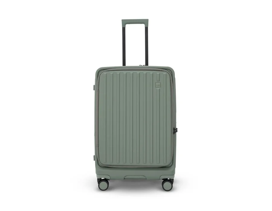 Acer Copenhagen, 25 inch/ 66 cm, Check-in Trolley Bag, 360 degree spin 8 Wheels, Two TSA lock, Top & Mid Open Expandable, rPET, Palmehus Green