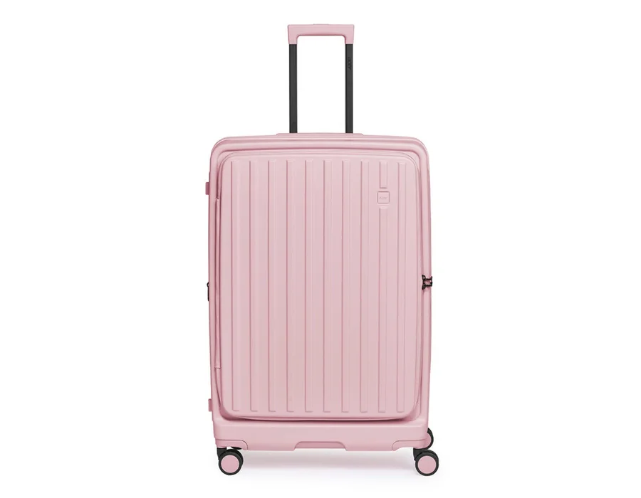 Acer Barcelona 28 inch/ 77 cm, Check-in Trolley Bag, 360 degree spin 8 Wheels, Capacity with expansion upto 100 liters, TSA lock, Top-Open Expandable, rPET, Pink