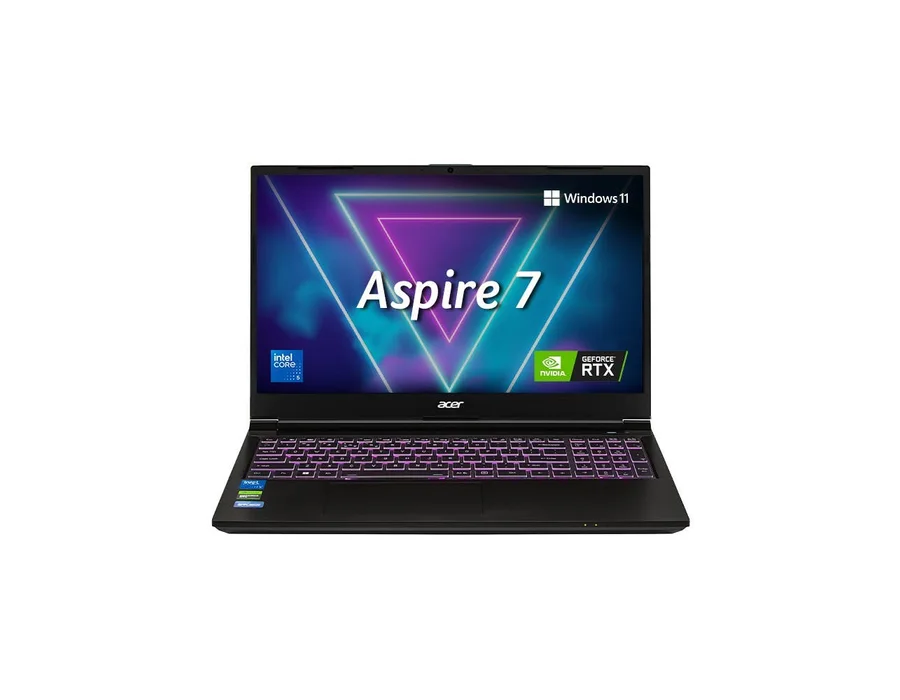 Acer Aspire 7, Gaming Laptop, Intel Core 5-210H processor, NVIDIA GeForce RTXTM 3050 4GB GDDR6 VRAM, Windows 11 Home, 16 GB RAM, 512 GB SSD, 15.6" inches (39.62 cm) – UN.DWCSI.001