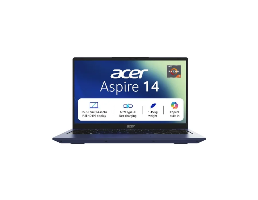 Acer Aspire 14, AMD Ryzen 3 3200U processor, Windows 11 Home, 8 GB RAM, 512 GB SSD, 14" (35.56 cm) display, Dark Blue, AS14-39, 1.45 kg Thin and Light laptop