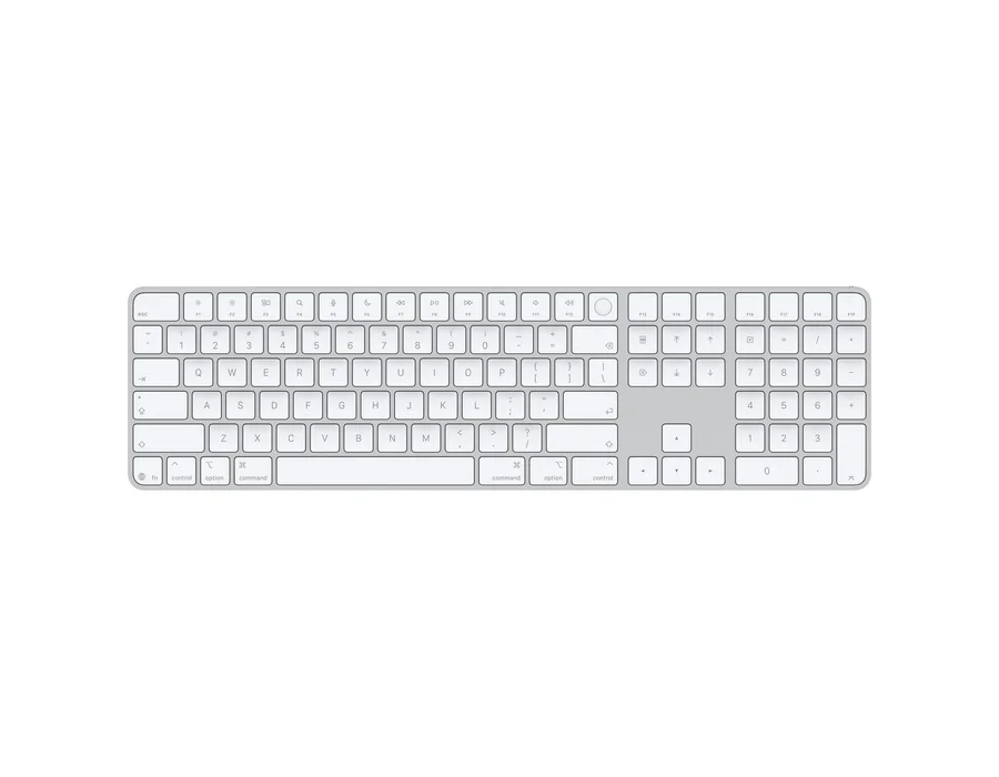 Apple Magic Keyboard with Touch ID and Numeric Keypad for Mac models with Apple silicon (USB–C) - White Keys