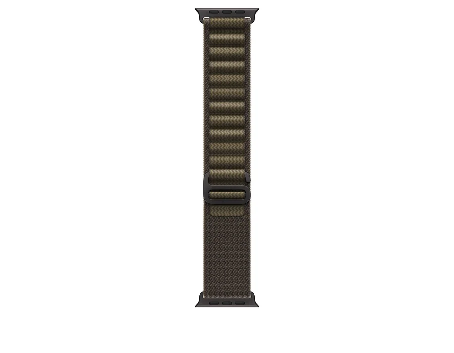 Apple 49mm Dark Olive Alpine Loop - Medium - Black Titanium Finish