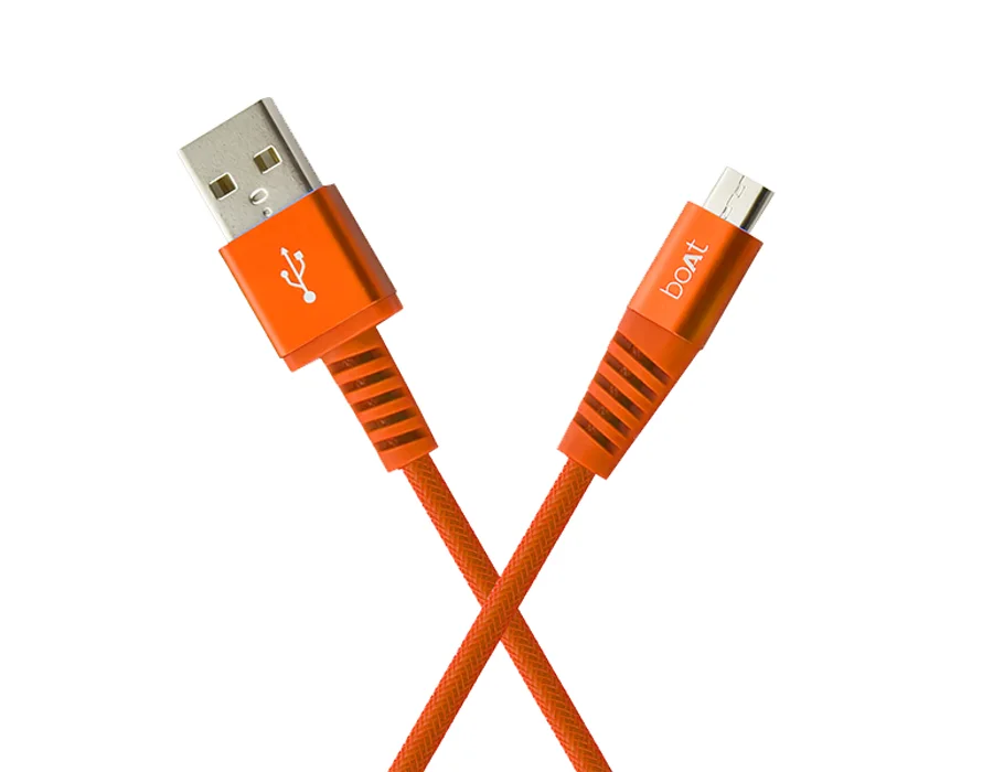 boAt Rugged V3 Micro USB 1.5 Meter — Orange