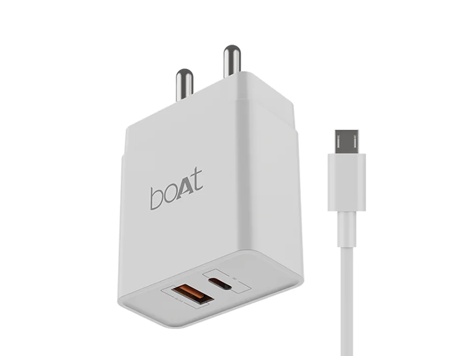 boAt 18W Dual QC-PD Charger with Micro USB cable