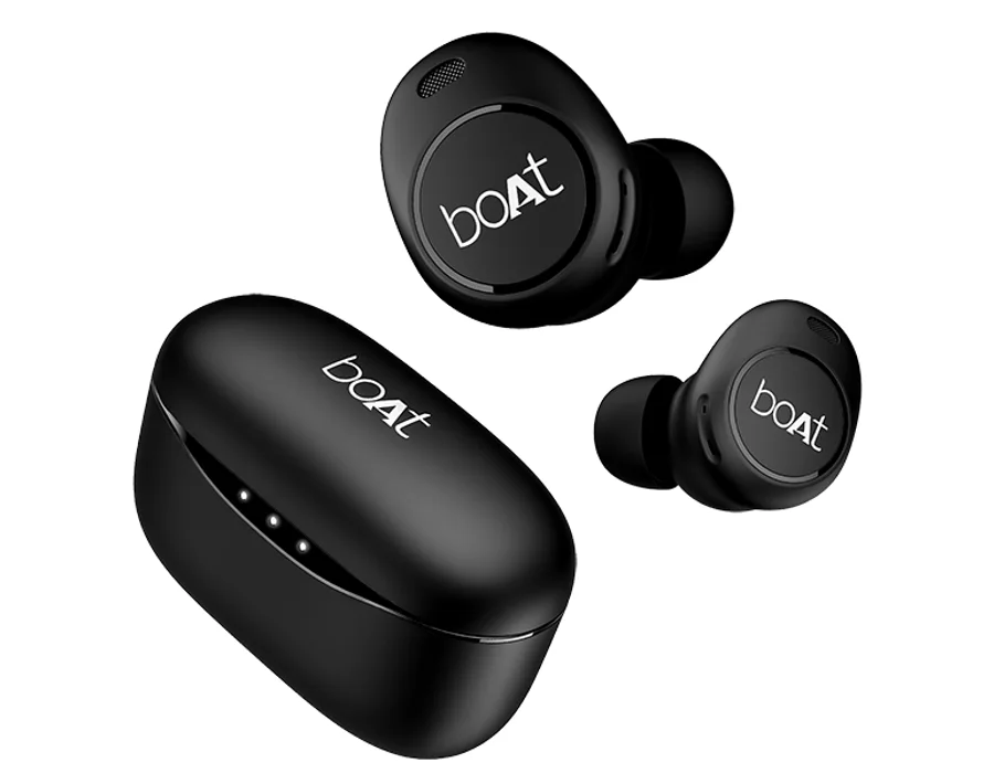 boAt Airdopes 121v2 Plus — Active Black